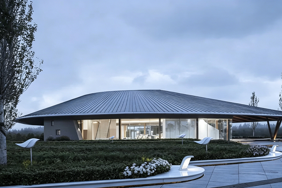 Zexin Exhibition Centre Takläggningsprojekt